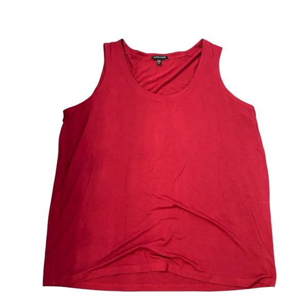 Eileen Fisher System Women's Red Sleeveless Top Sz-XL - Picture 4 of 4